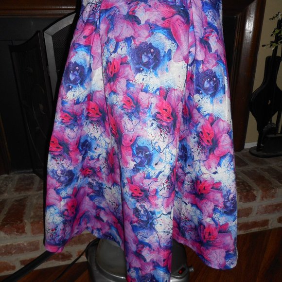 NWOT Lindy Bop Retro Spring Easter Watercolor dress, 6 US - Picture 10 of 12